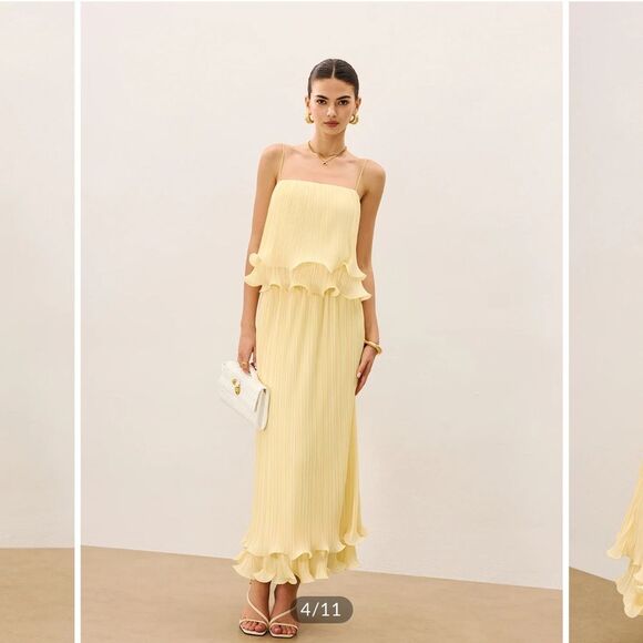 Commense Pleated Layered Ruffle Skirt Set NWT - Picture 4 of 6